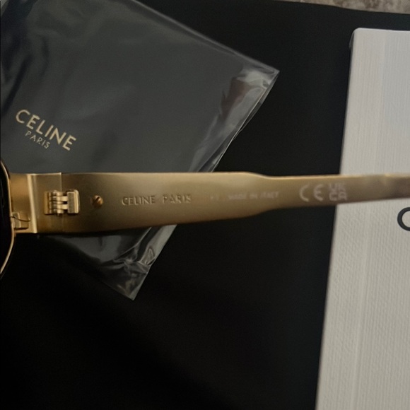 Celine Sunglasses Gold CL4023 5U - Picture 5 of 7